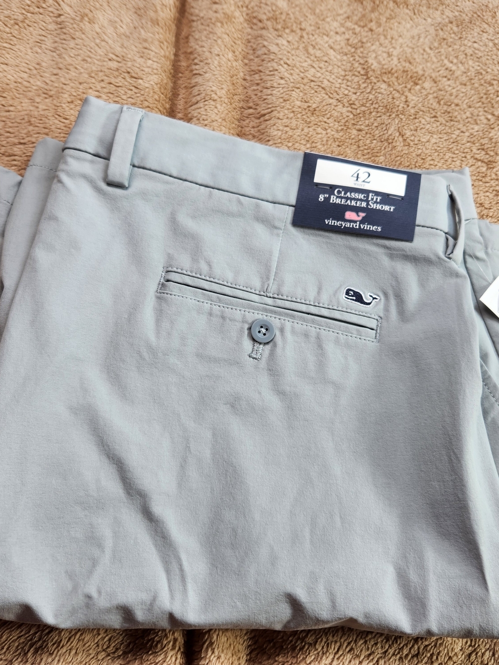 Vineyard Vines Classic Fit 8" Inseam Breaker Short - Light Gray